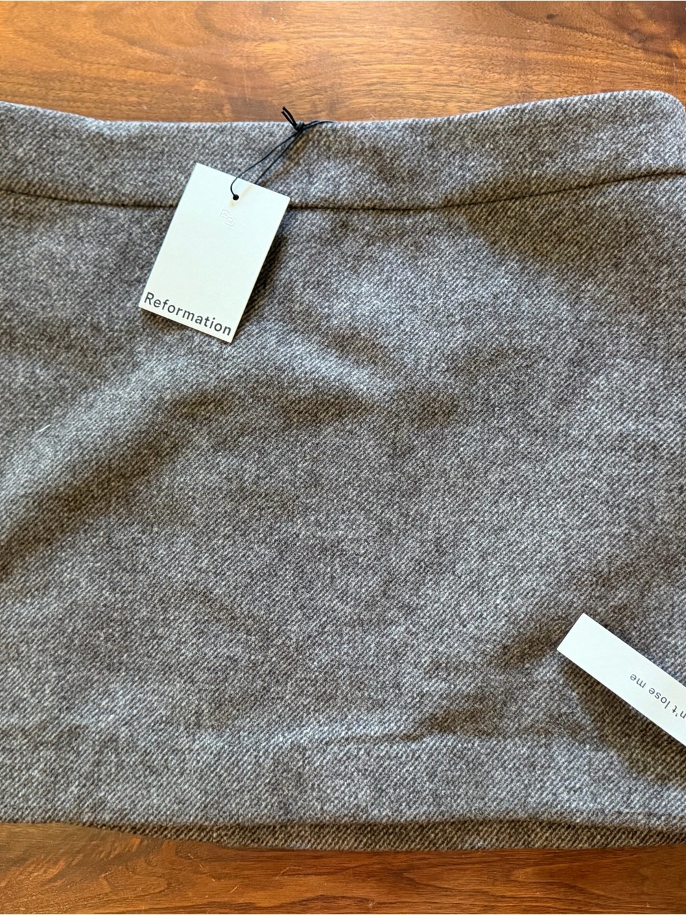 Reformation Gray Mini Skirt with Tag